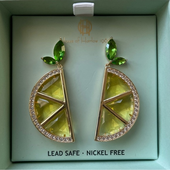 NWT ⚜️🍋⚜️ House of Harlow 1960 Lemon Earrings - Picture 13 of 14